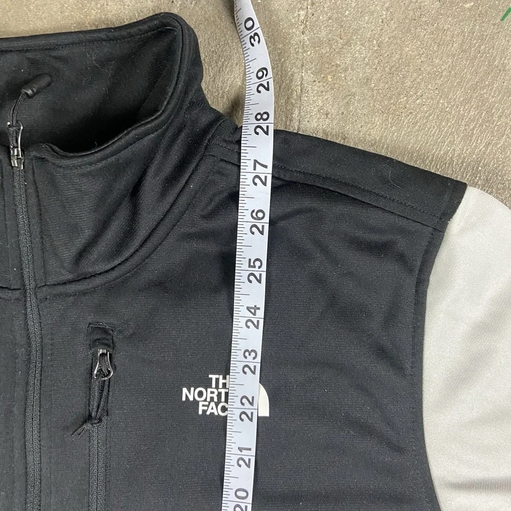 The North Face 1/4 Zip‎ Size Large Black Gray Long Sleeve Colorblock Mock Neck
